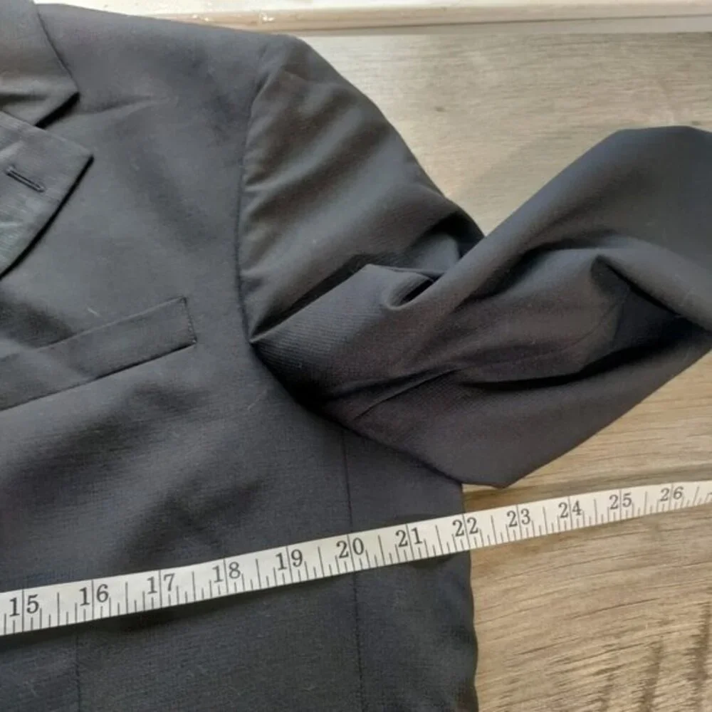 Oscar‎ De La Renta Black Wool Men's Sport Coat Blazer Size 42L